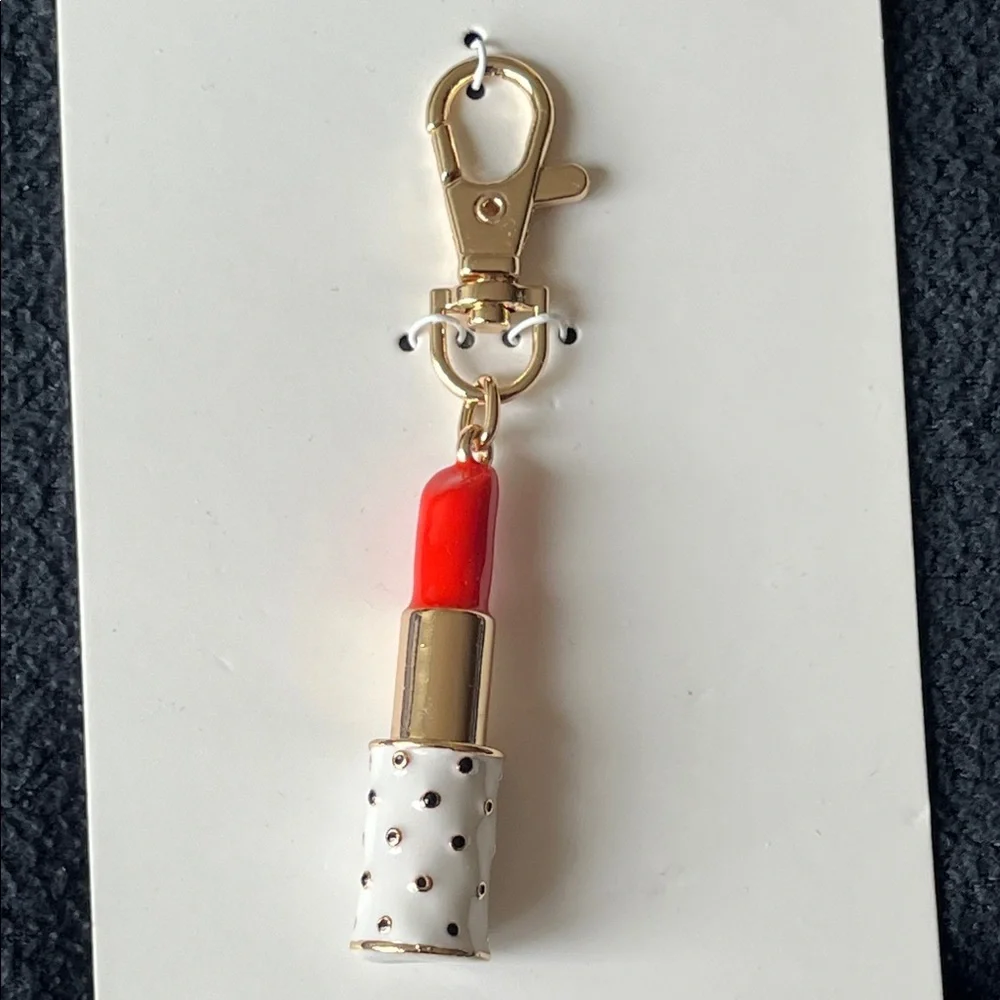 NWT Kate Spade Lipstick Bag Charm Keychain